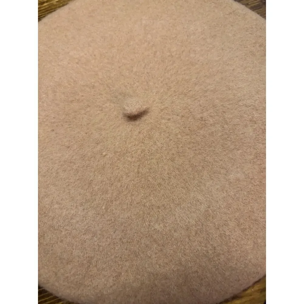 No‎ Boundaries Tan Wool Felt Beret